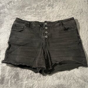 Black Denim Shorts